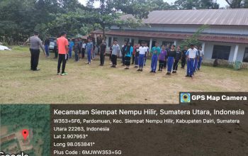 Latih Paskibra, Polsek Bunturaja Sampaikan Pesan Kamtibmas